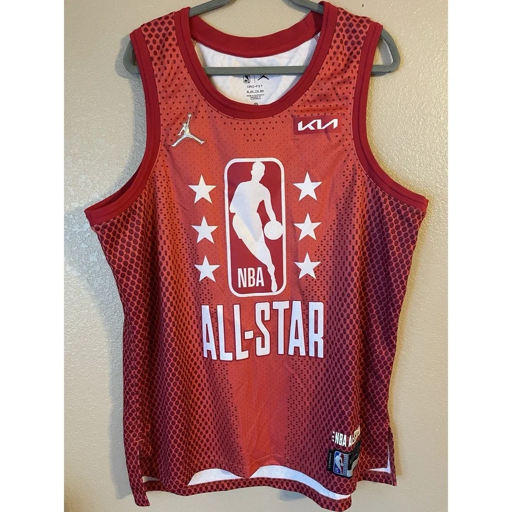Men's 56 NBA‎ All Star Edition Kevin Durant Jordan 75th Anniversary Jersey Red